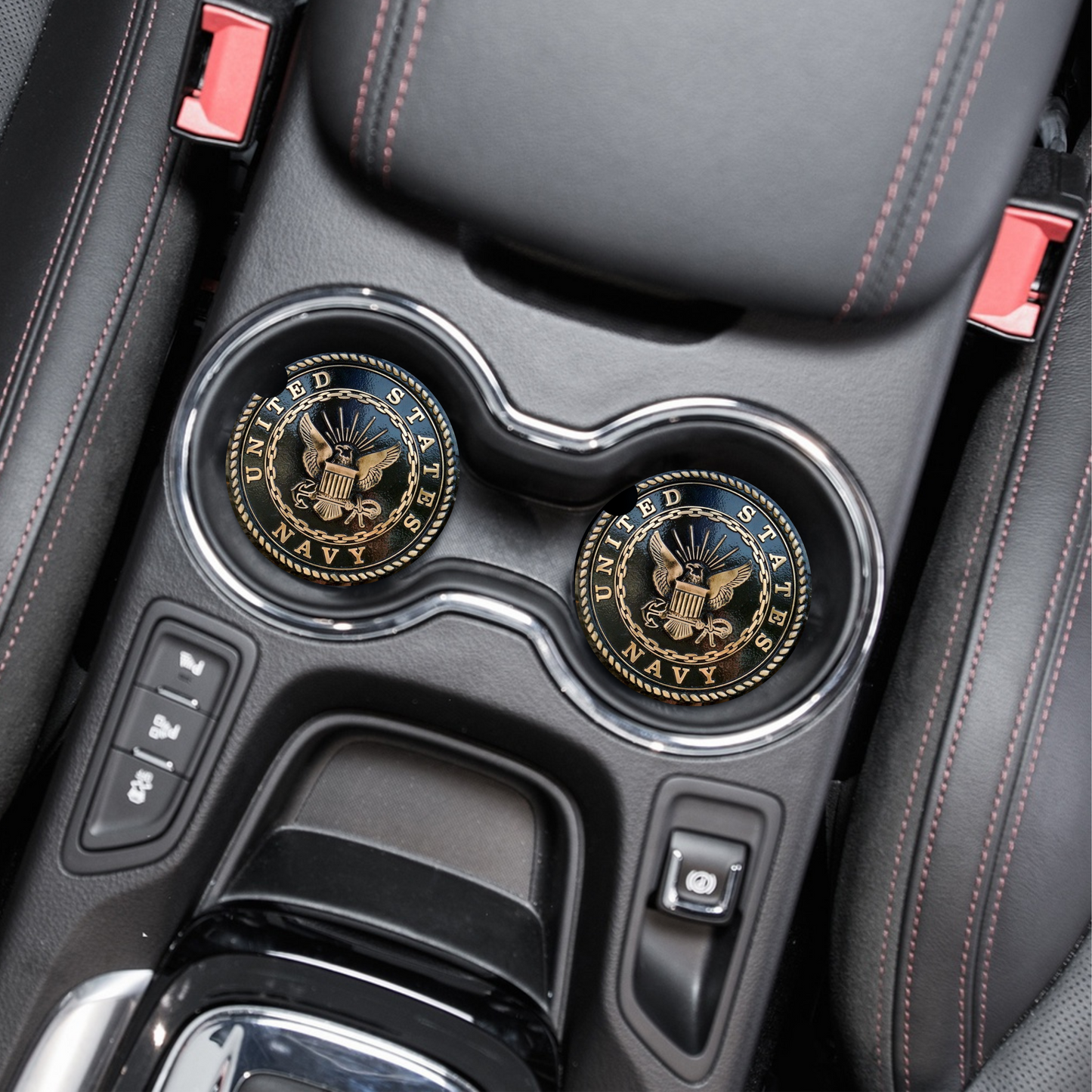 Navy Neoprene Car Coaster