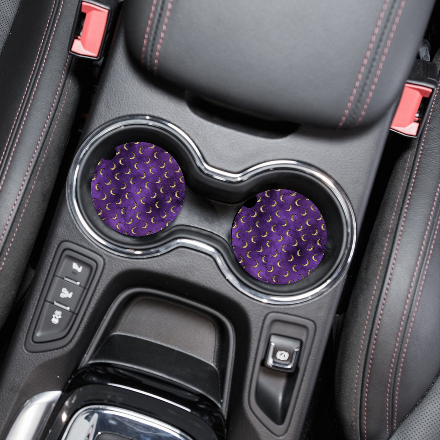 Moon Neoprene Car Coaster