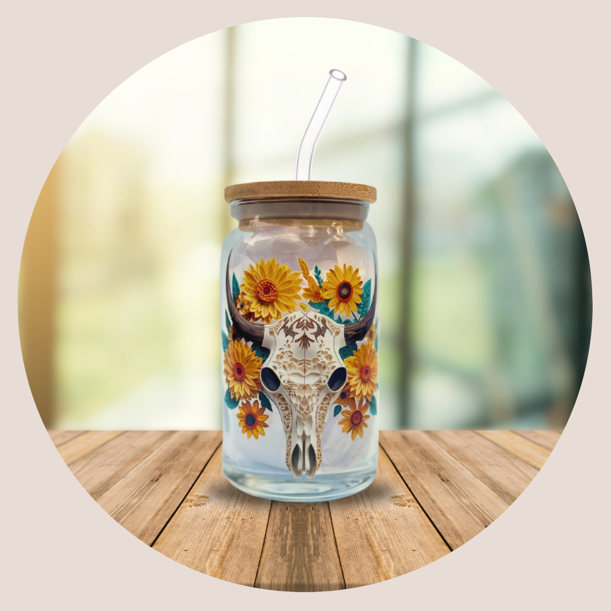 Boho Can Glass