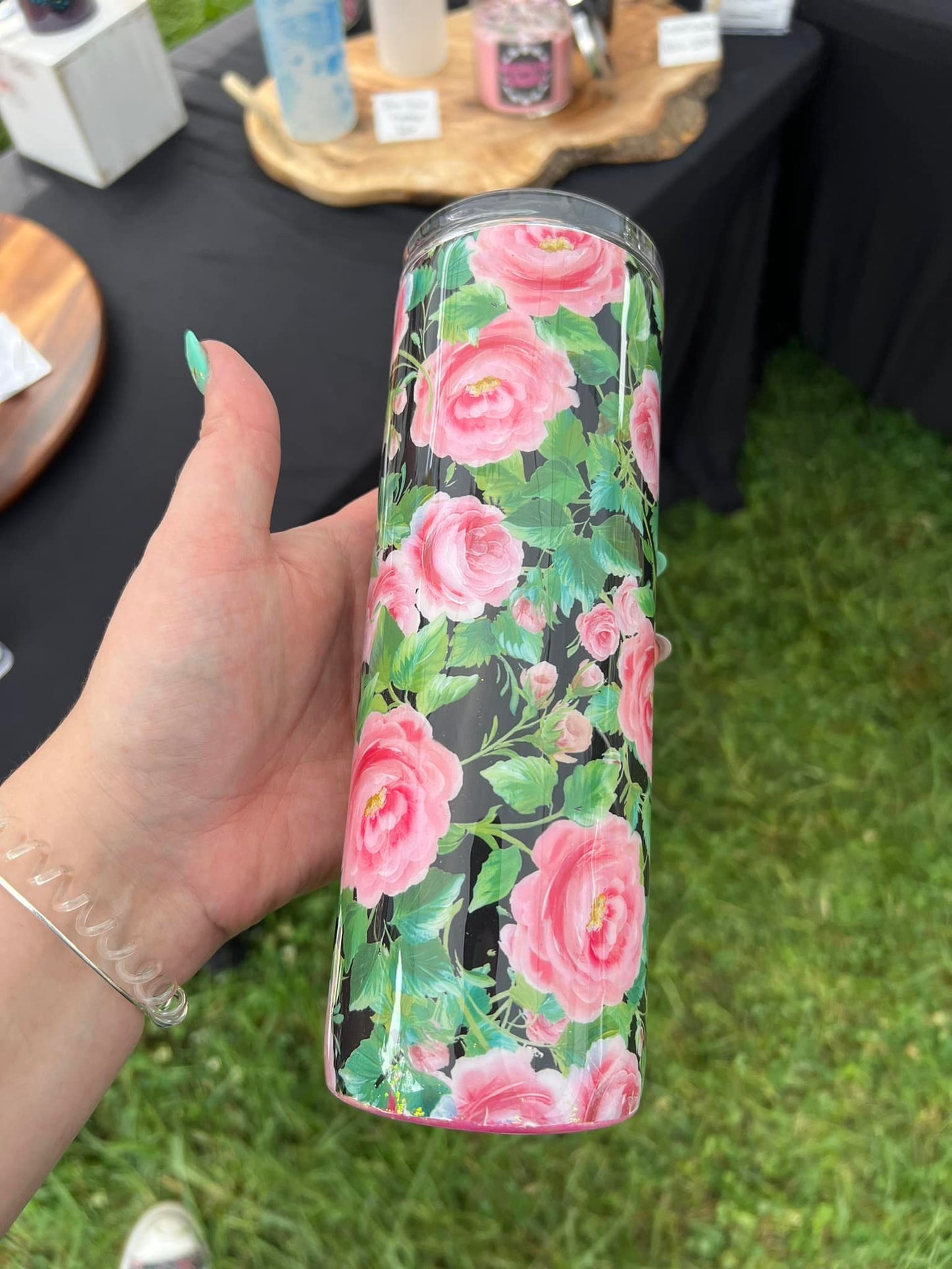 Floral Split 20 oz Tumbler