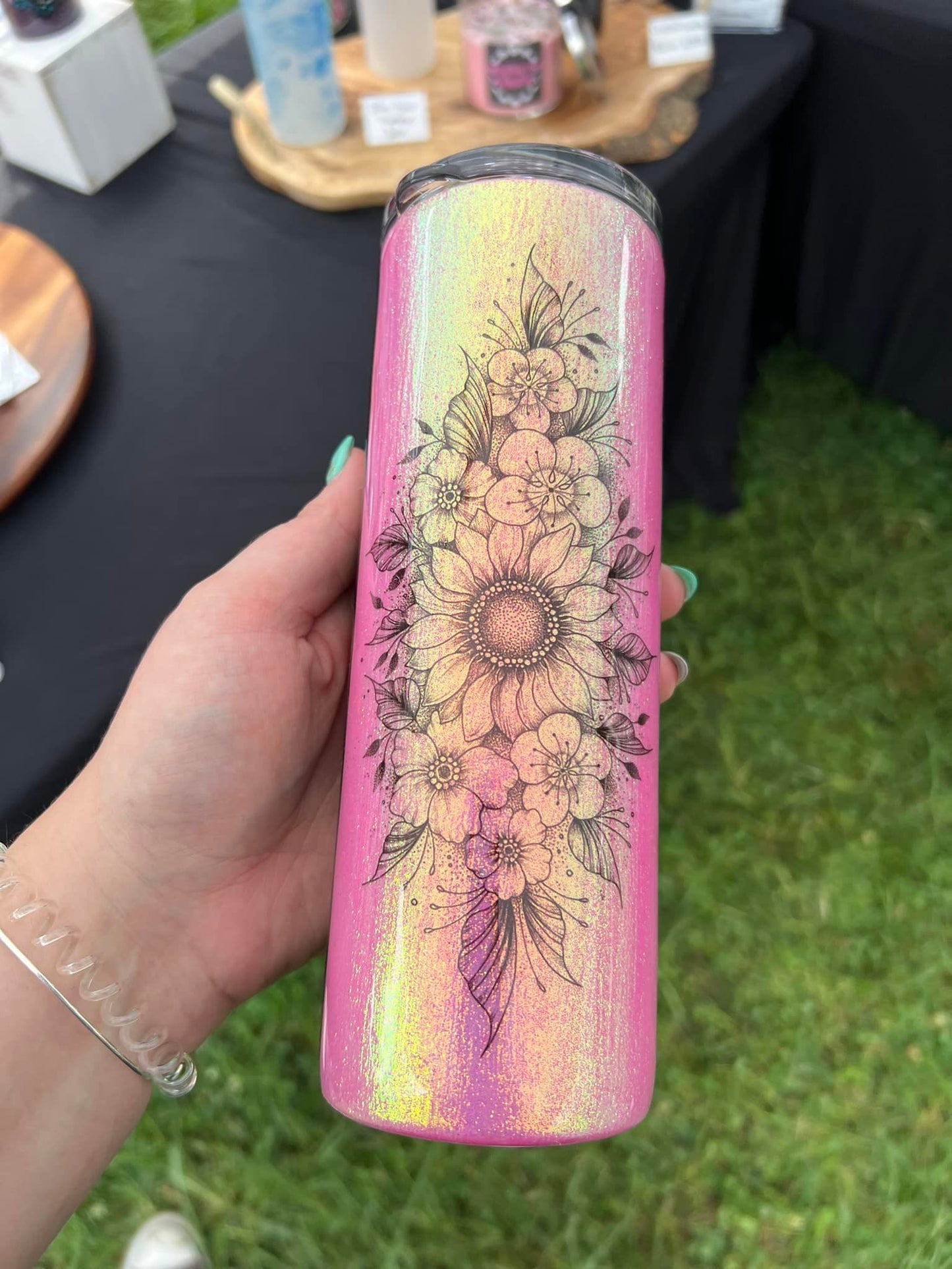 Floral Split 20 oz Tumbler