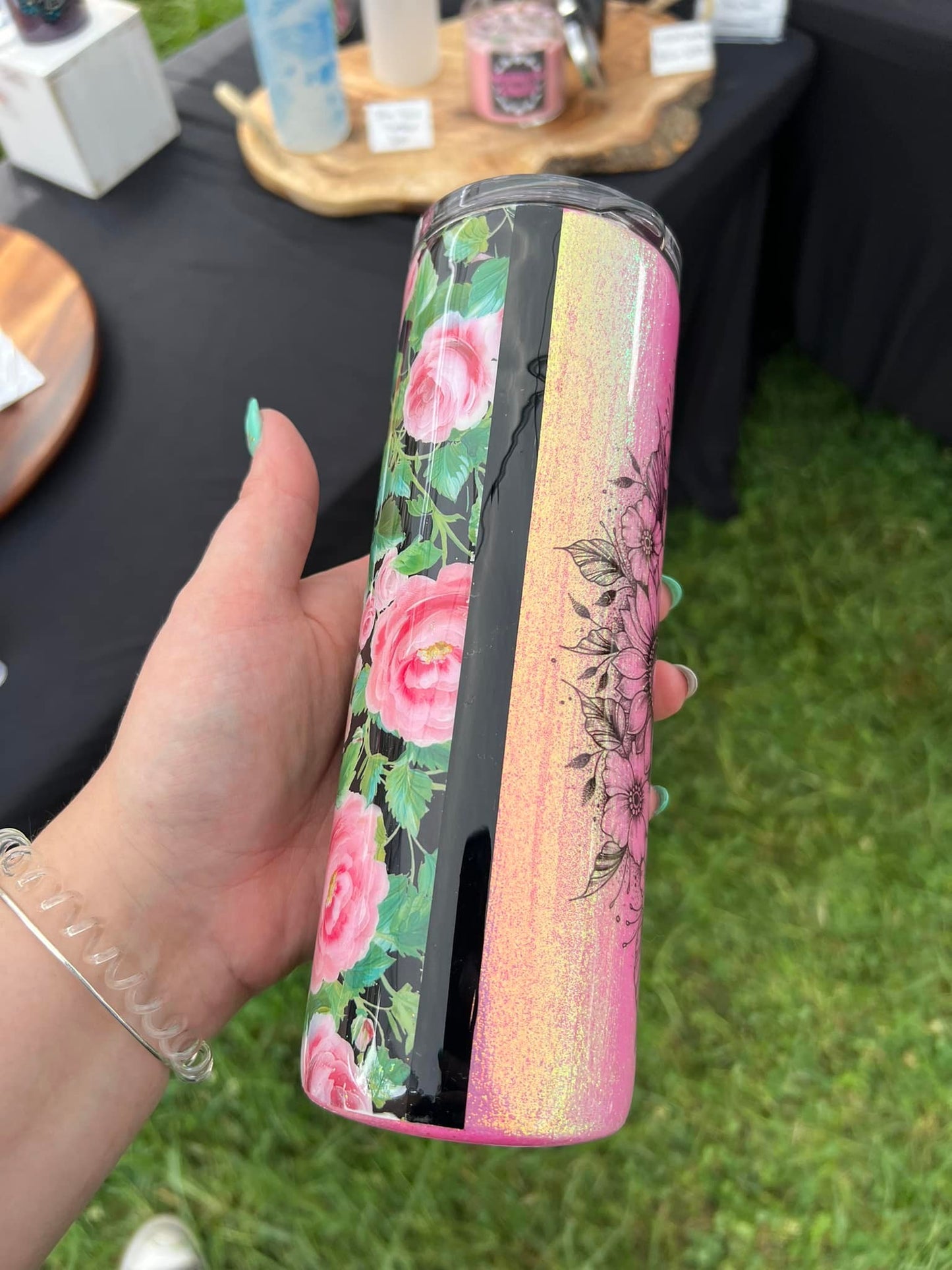 Floral Split 20 oz Tumbler