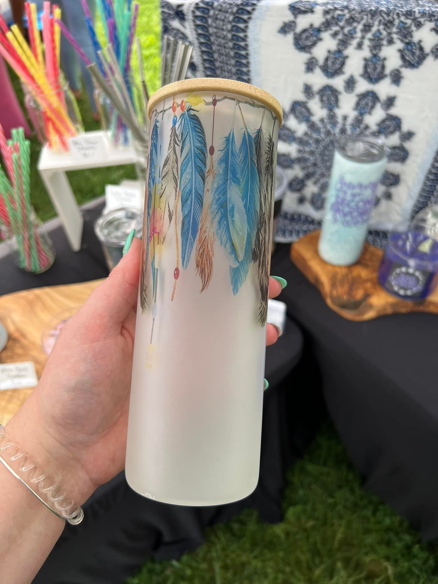Boho 25 oz Glass Tumbler