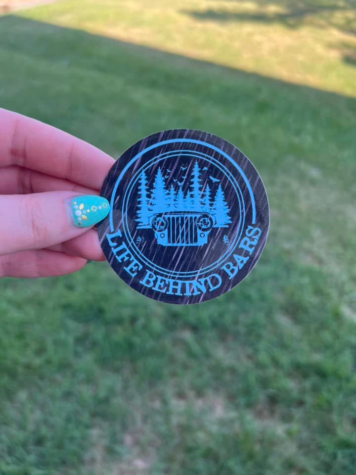 Life Behind Bars (f) Water Resistant Sticker