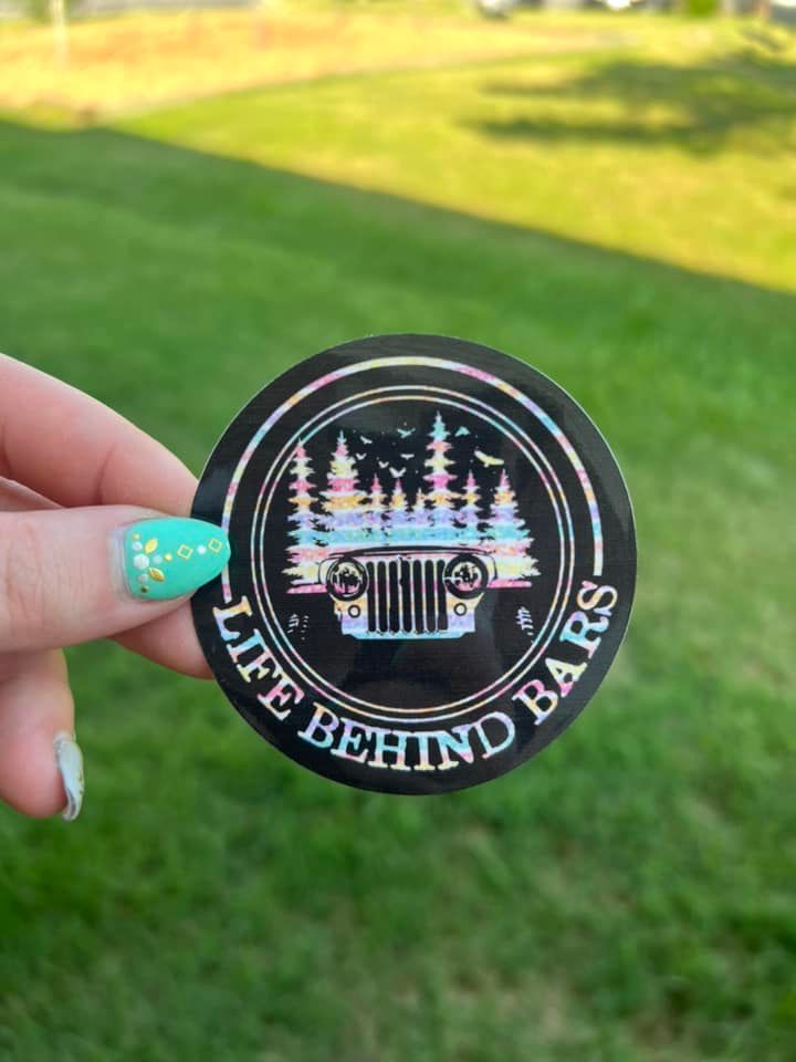 Life Behind Bars (h) Water Resistant Sticker