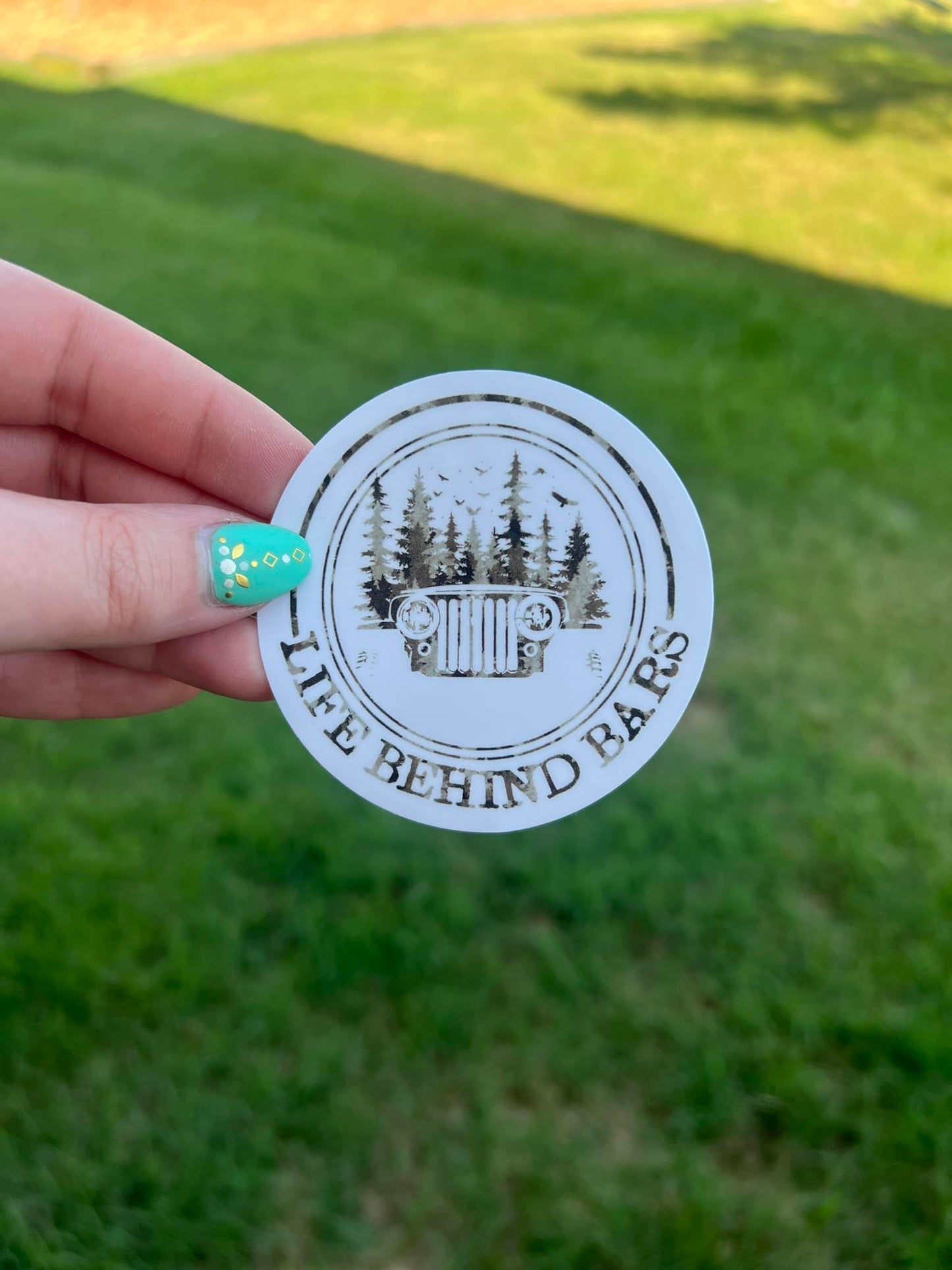 Life Behind Bars (g) Water Resistant Sticker
