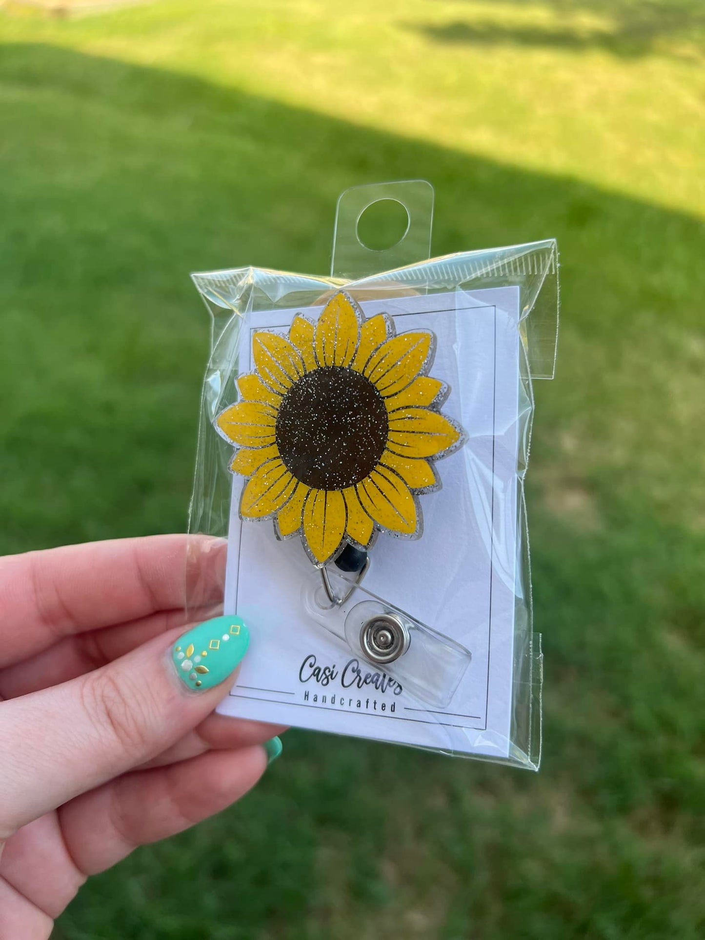 Sunflower Badge Reel