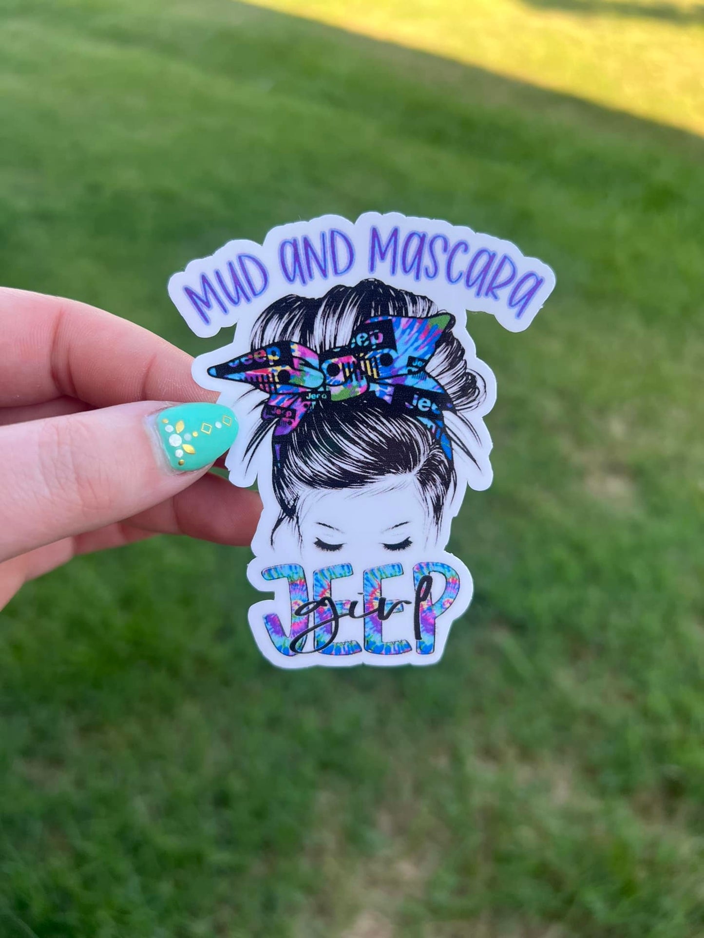 Mud and Mascara Jeep Girl Water Resistant Sticker