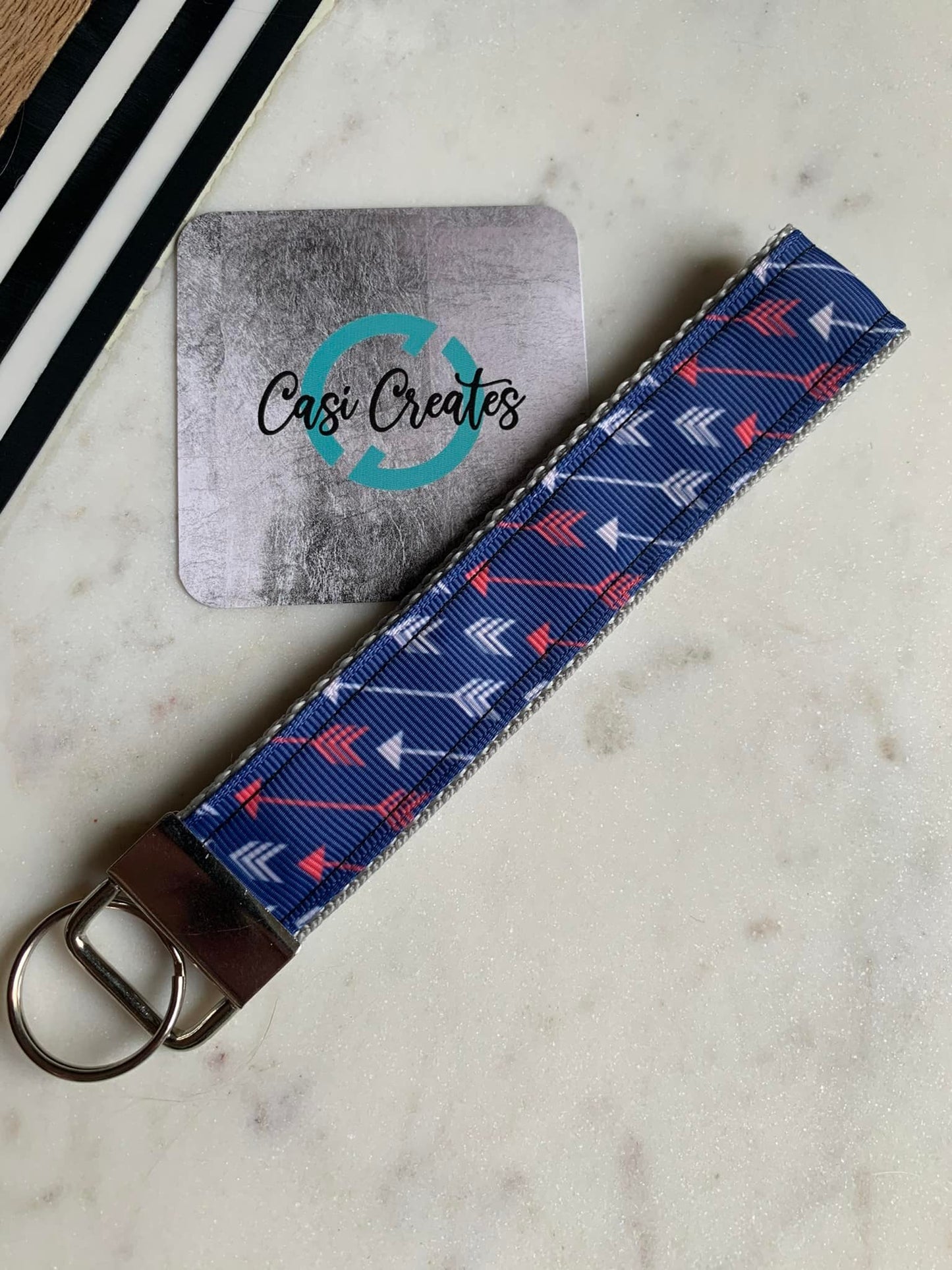 Blue Arrows - Key Strap