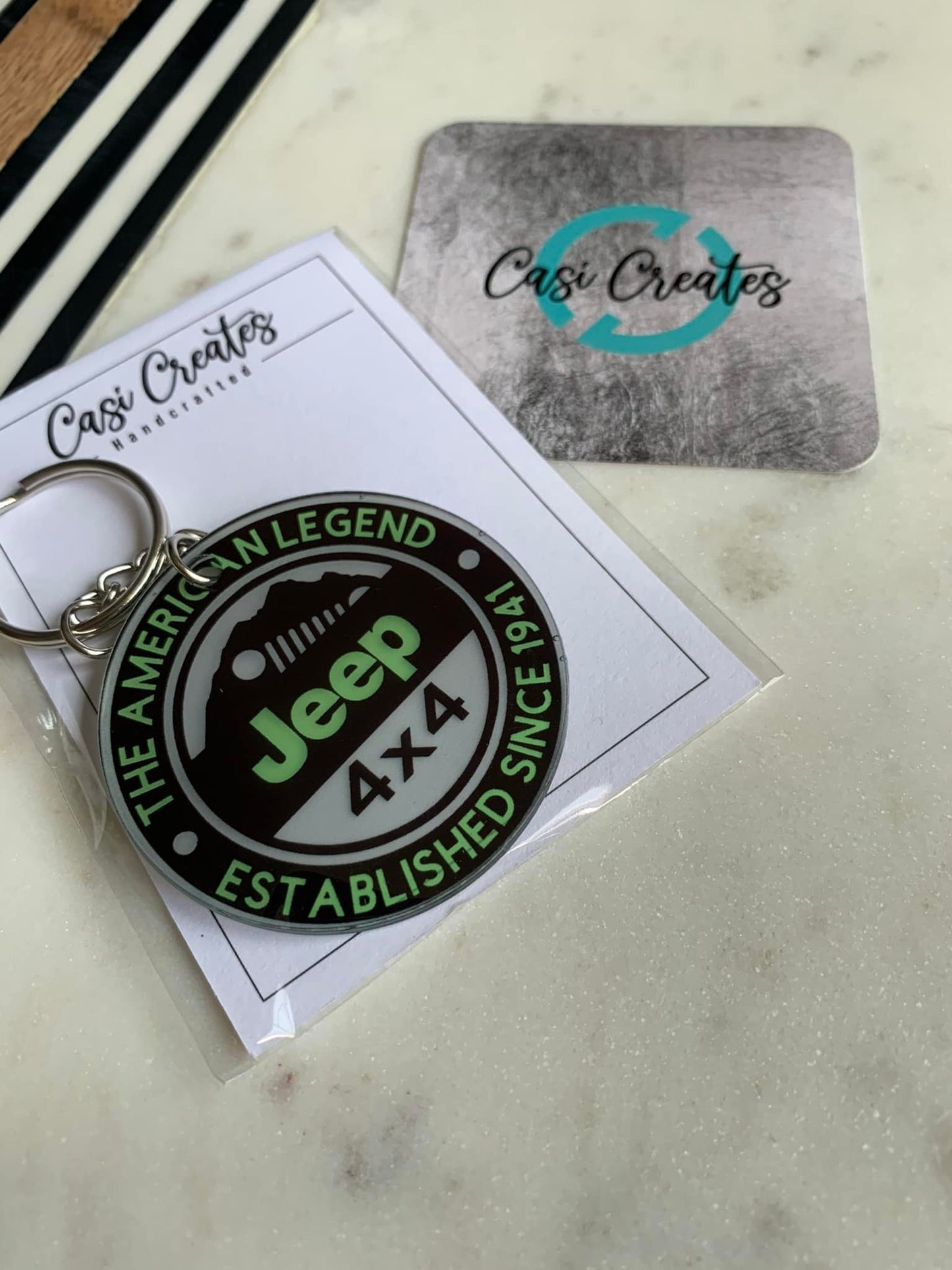 Jeep Badge Keychain