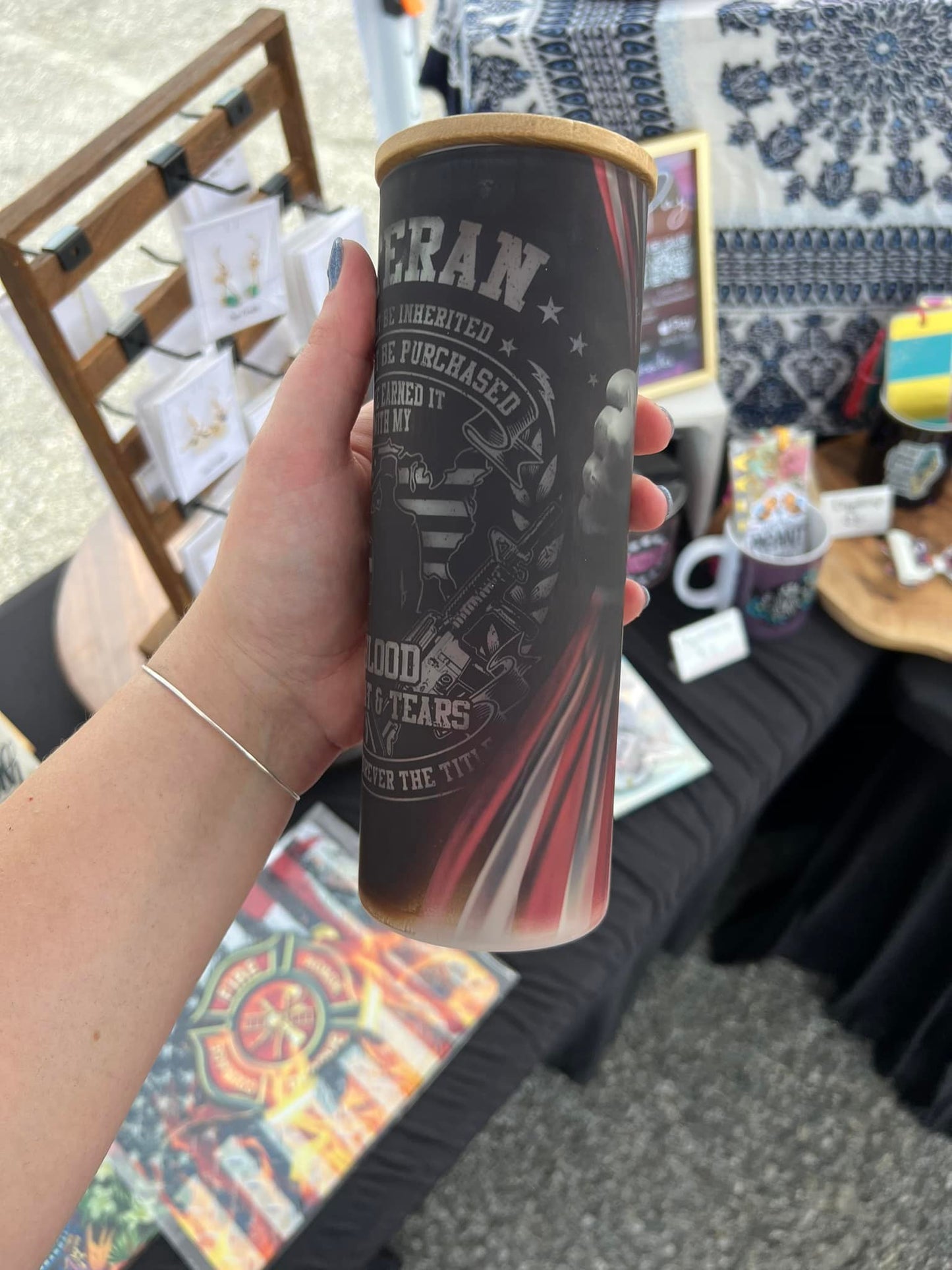 Veteran 25 oz Glass Tumbler