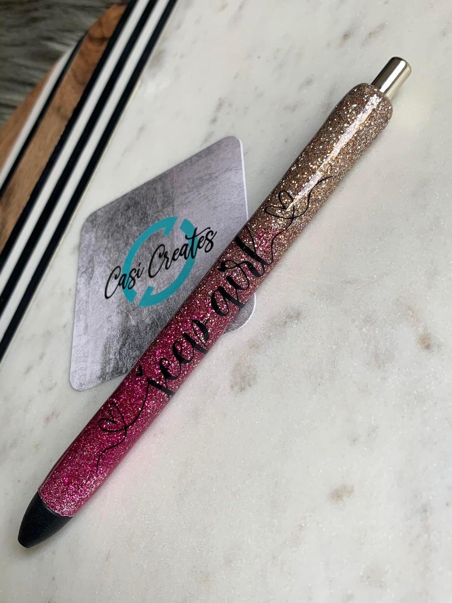 Pink/Gold Jeep Girl - Ink Joy Pen