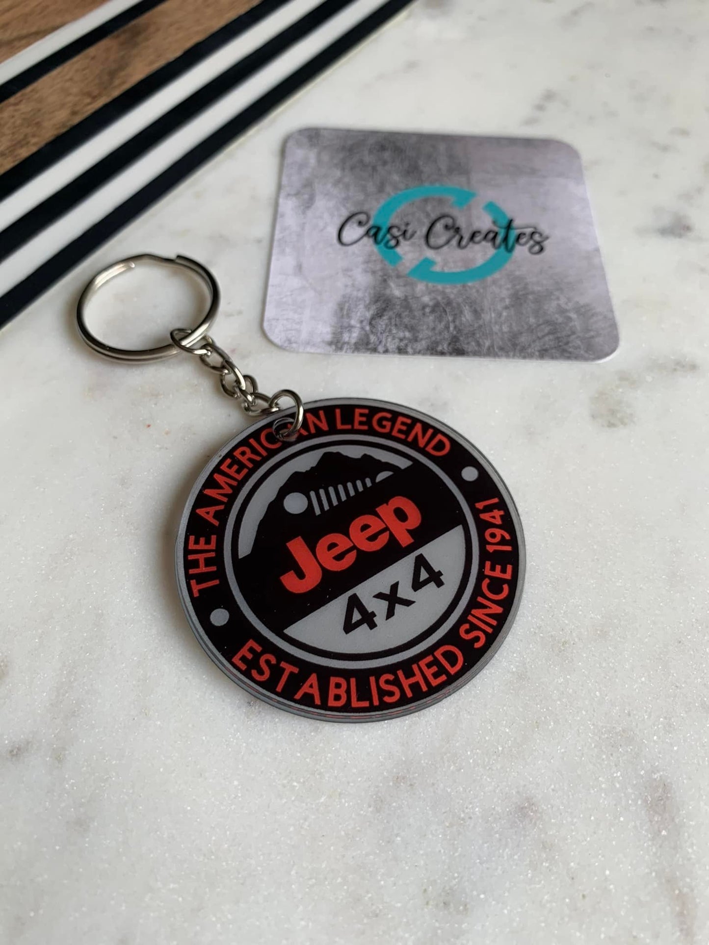 Jeep Badge Keychain