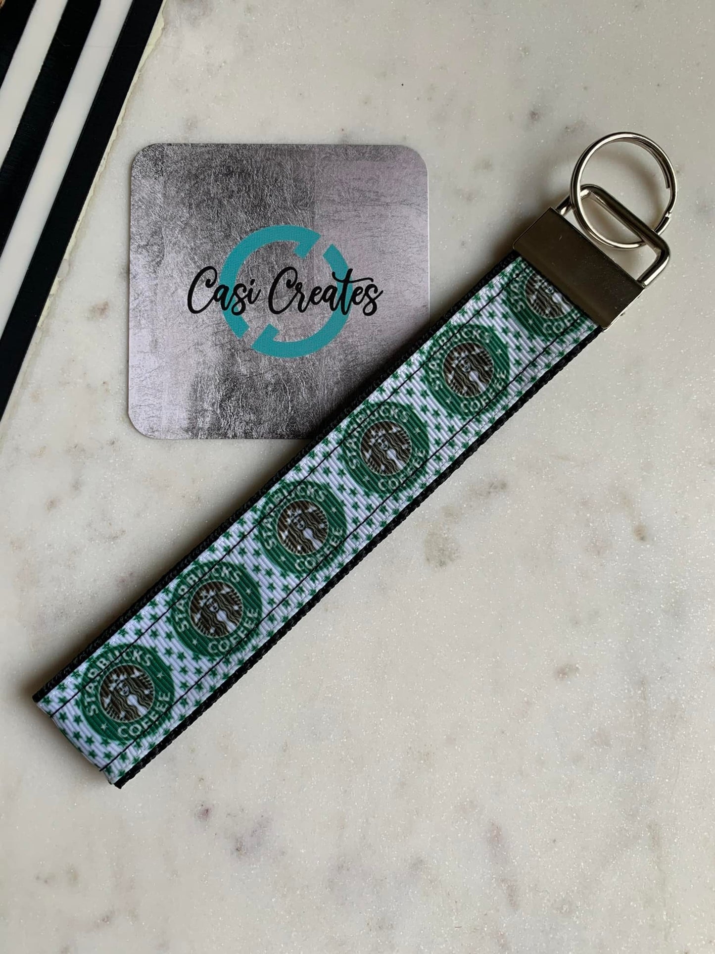 Starbucks Polka Dot - Key Strap