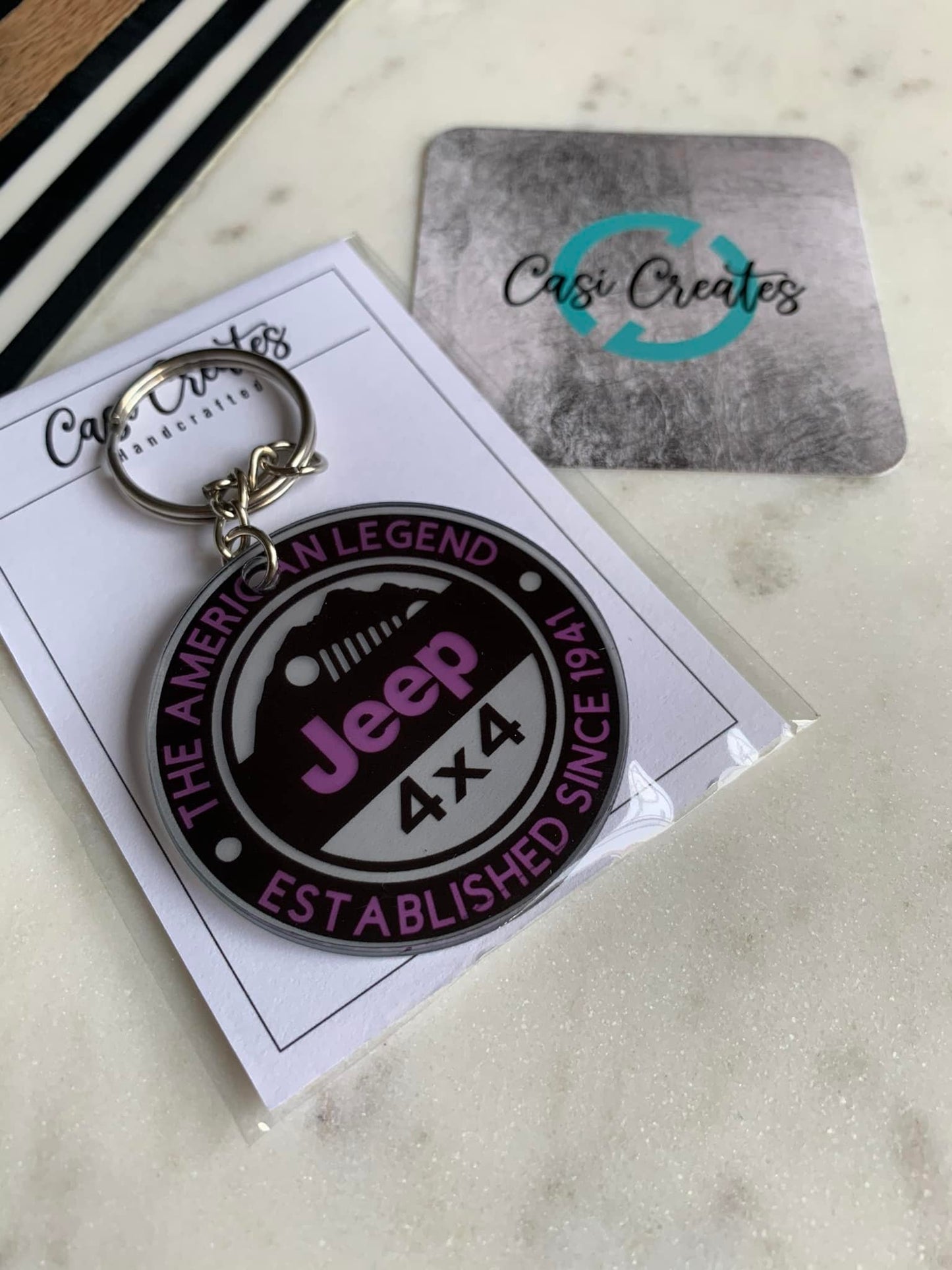 Jeep Badge Keychain