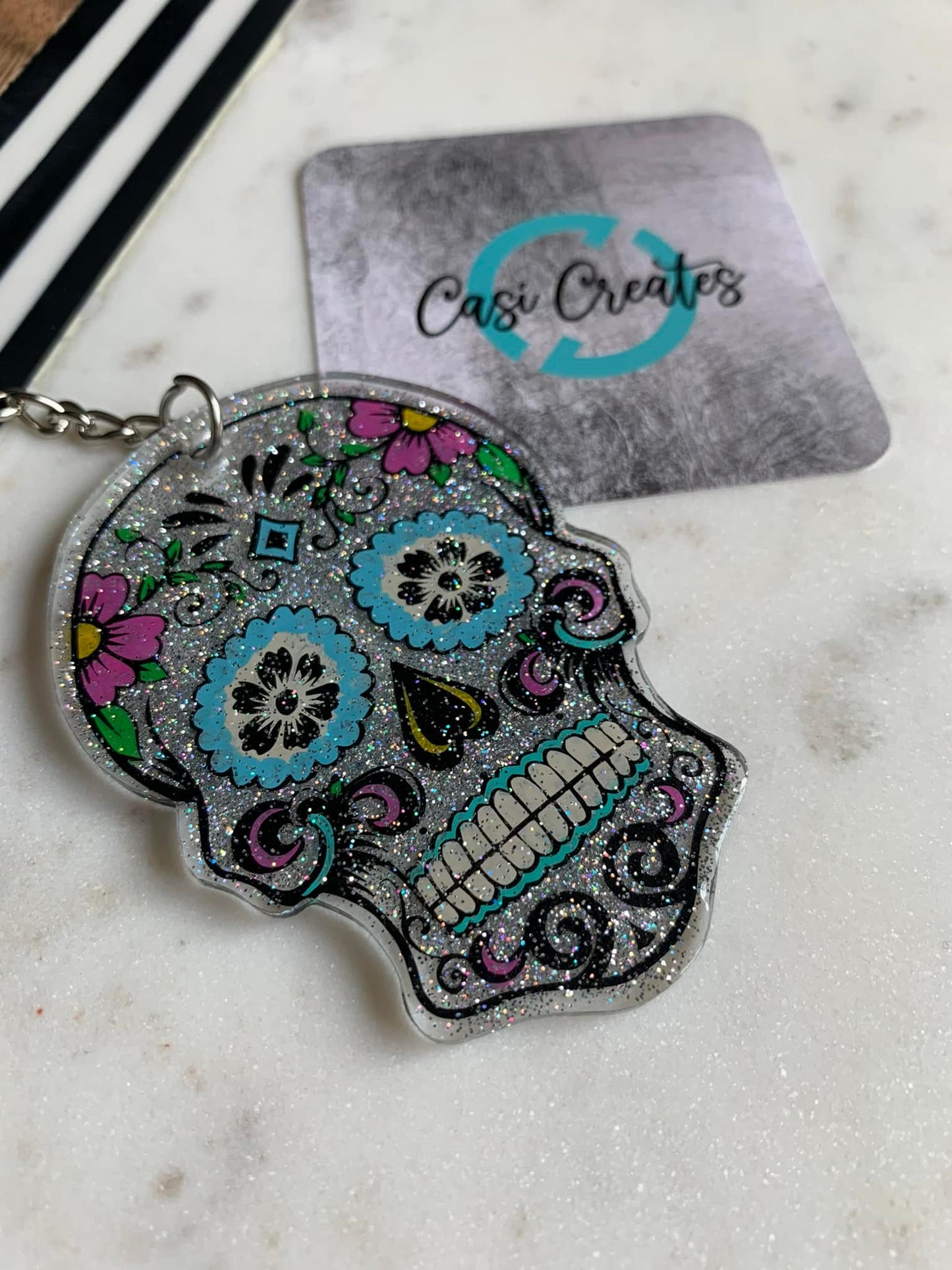 Sugar Skull Keychain