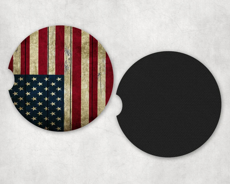 Death Before Decaf - Watercolor Neoprene Car Coaster