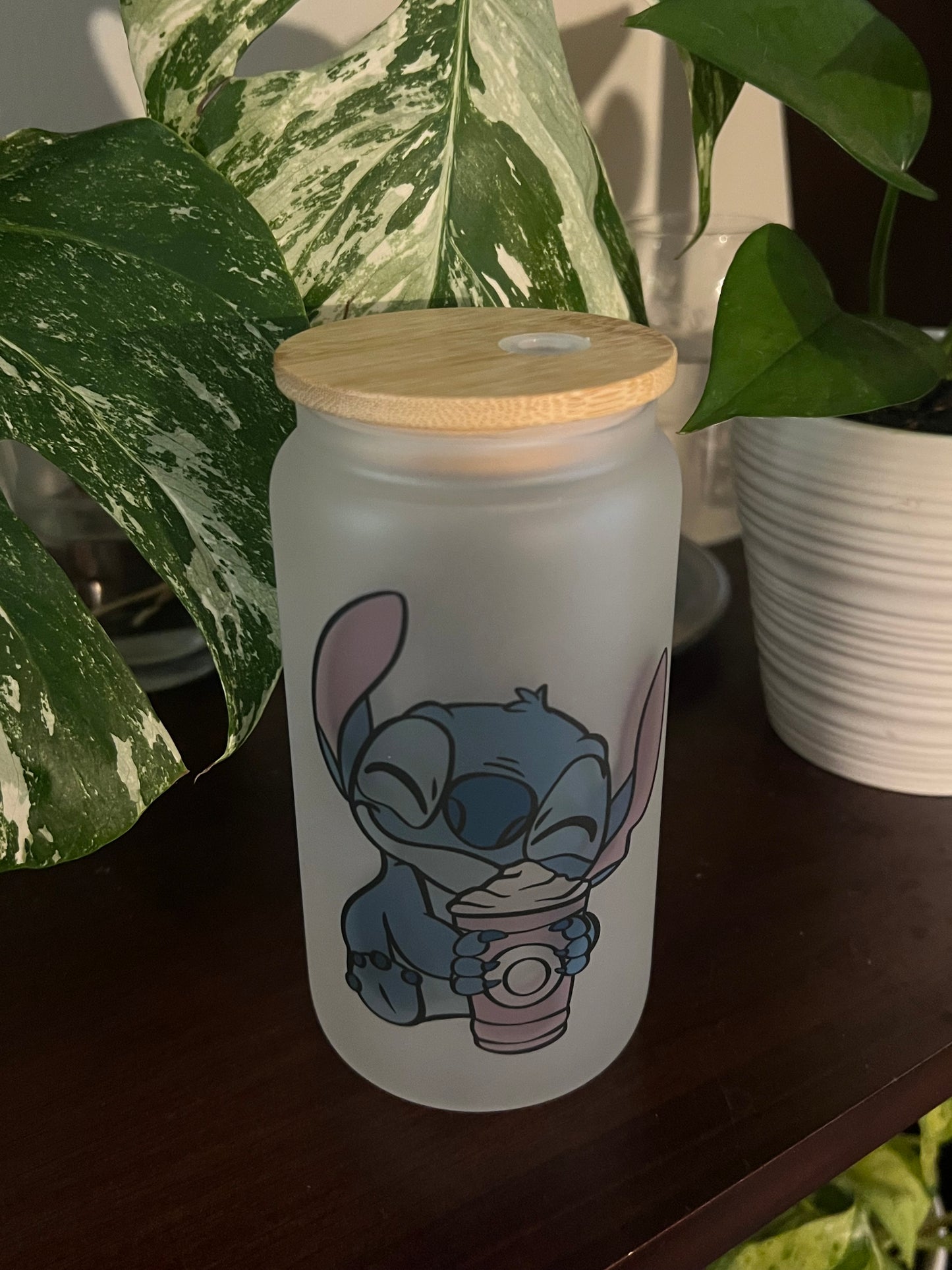 Stitch 16 oz Glass Tumbler
