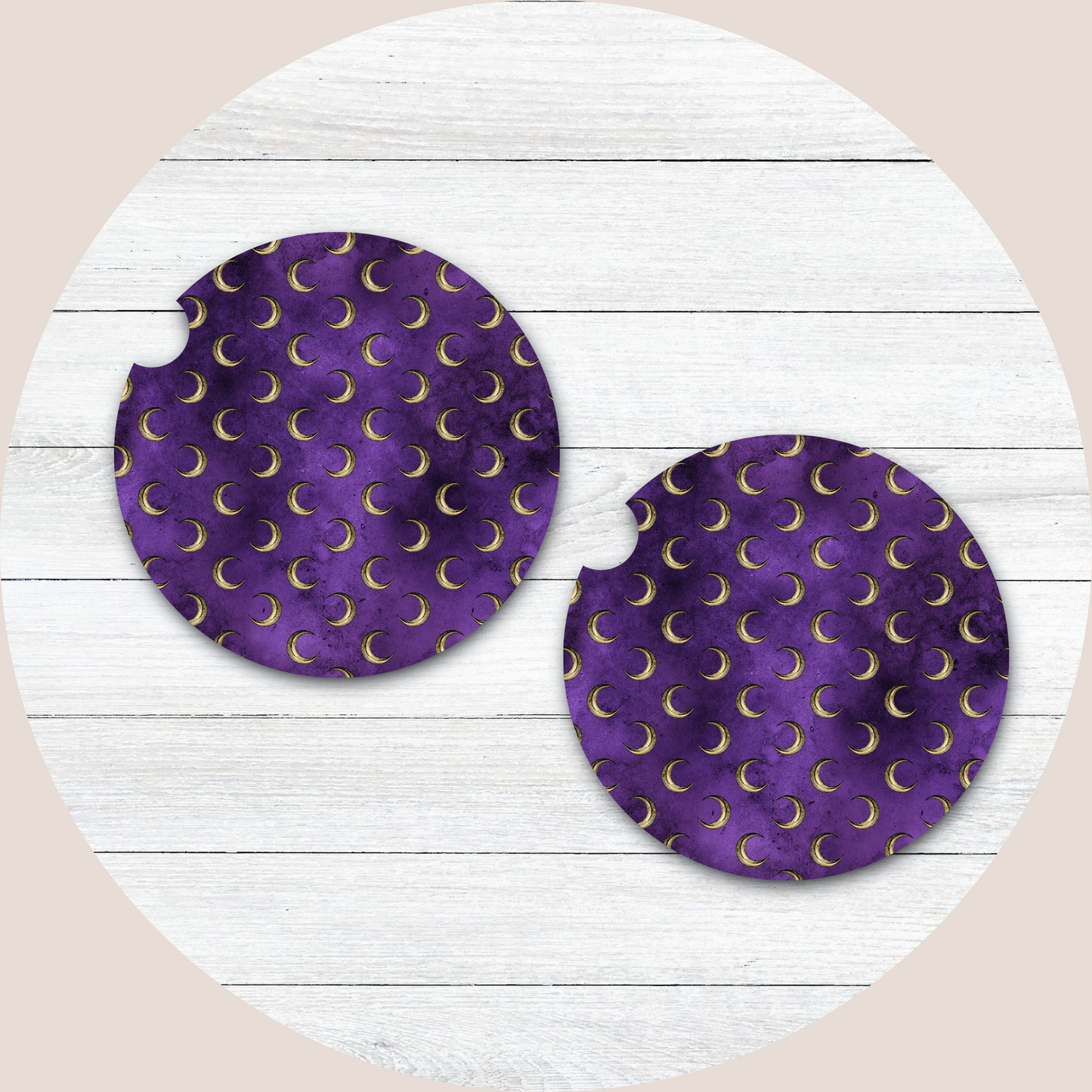 Moon Neoprene Car Coaster