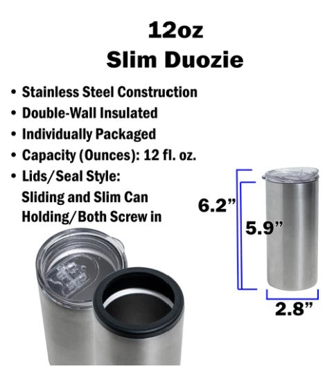 Floral 12 oz Slim Duozie
