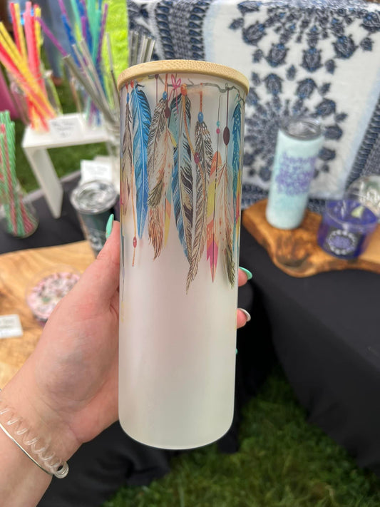 Boho 25 oz Glass Tumbler