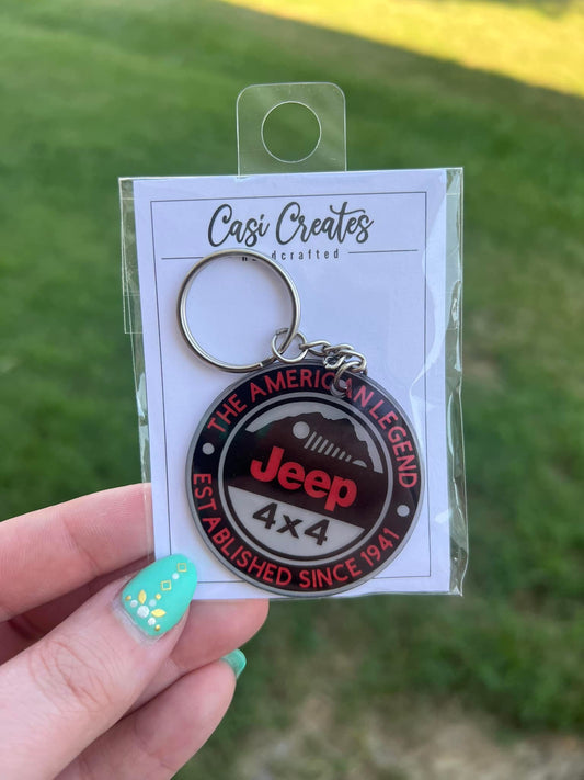 Jeep Badge Keychain