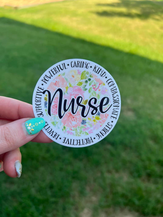 Nurse Water Resistant Sticker
