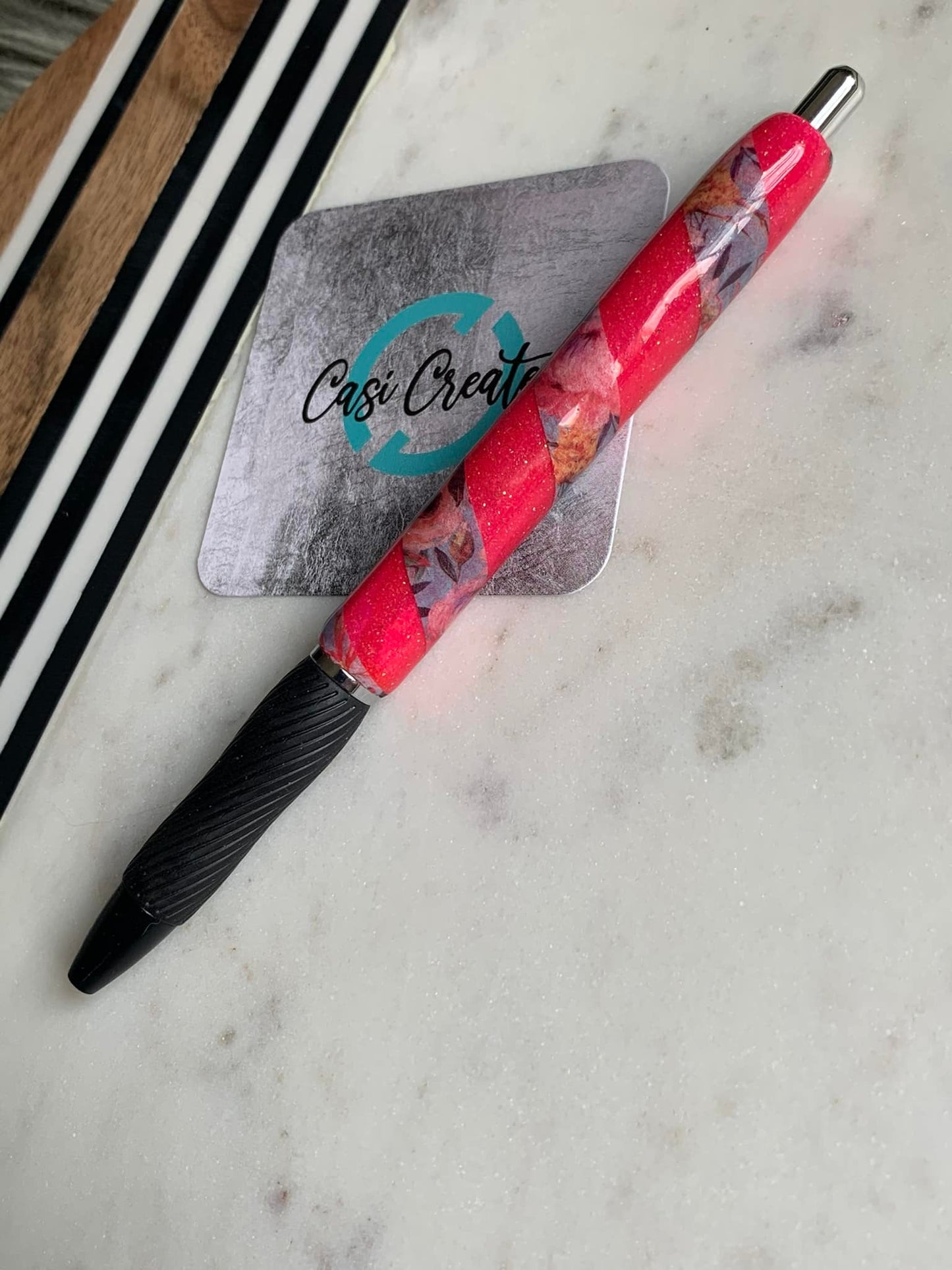 Hot Pink Spiral - S Gel Pen