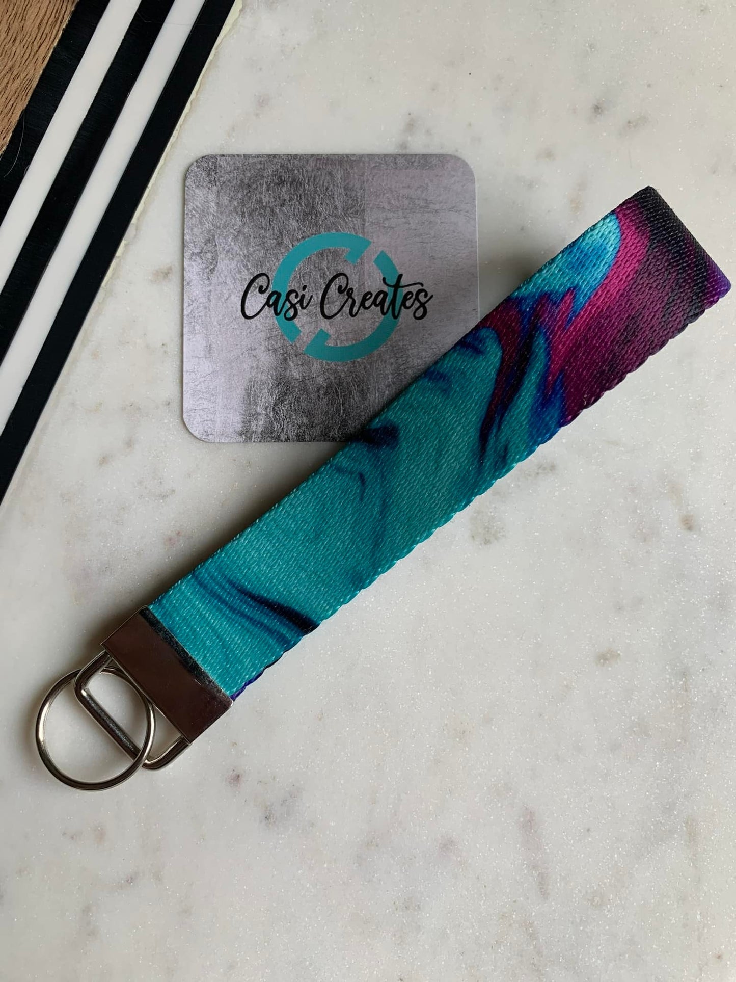 Purple/Teal Dye - Key Strap