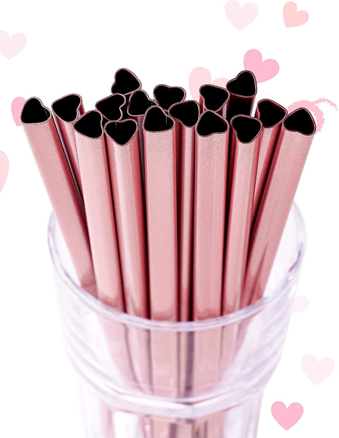 Metal Heart Straw