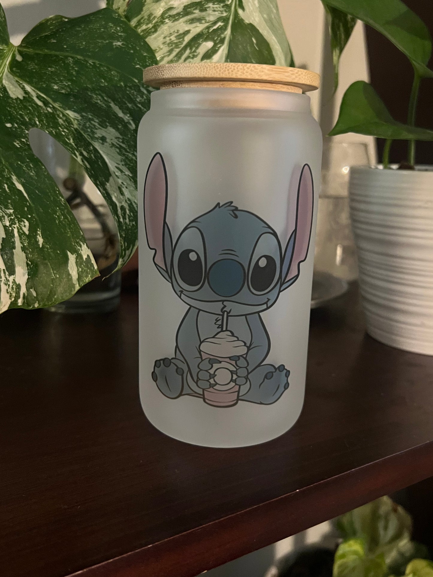 Stitch 16 oz Glass Tumbler