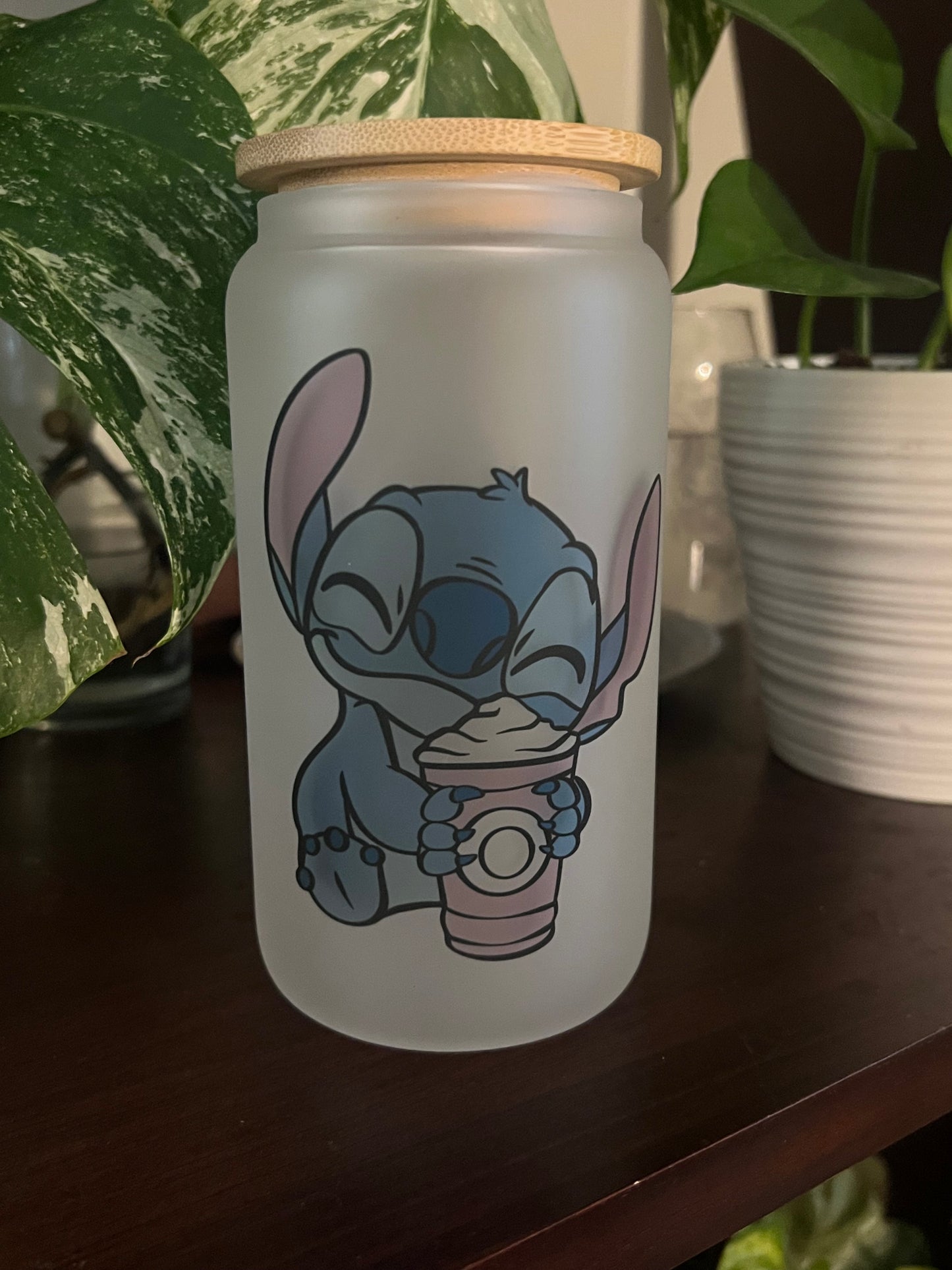 Stitch 16 oz Glass Tumbler