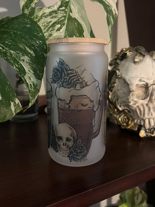 Deadly Coffee 16 oz Glass Tumbler