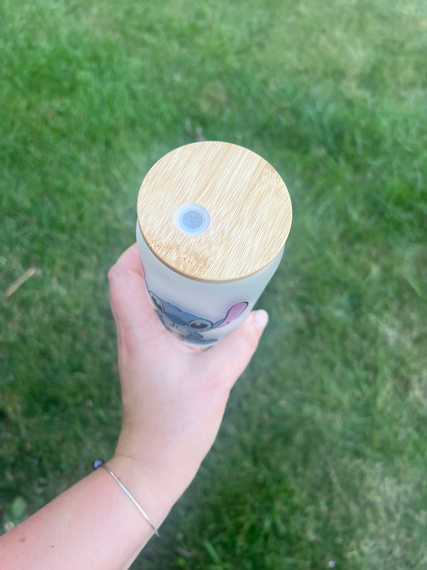 Stitch 16 oz Glass Tumbler
