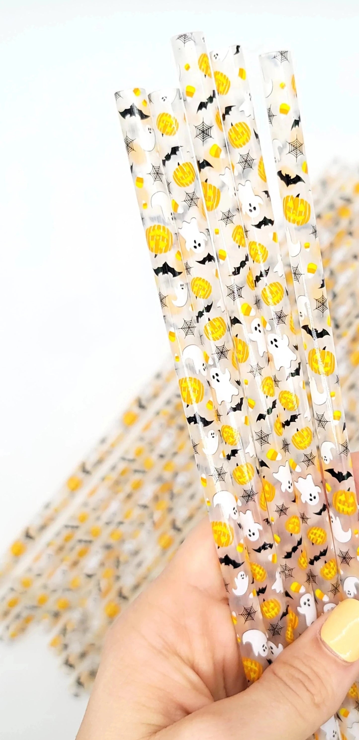 Halloween Print Straw