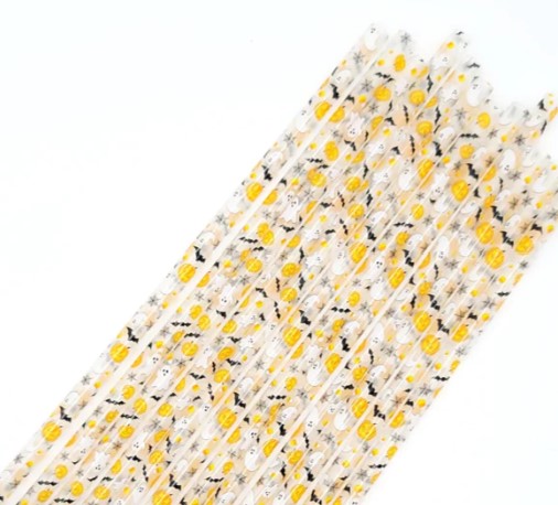 Halloween Print Straw